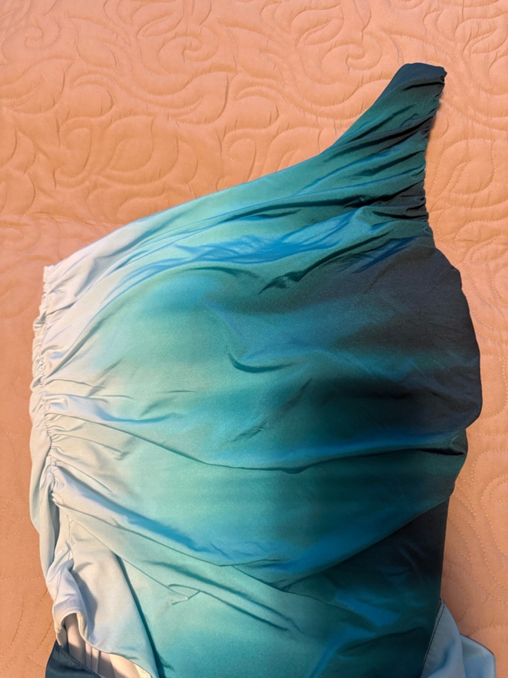LaBlanca One-Shoulder Ombre Swimsuit with Matching Sarong (NWOT) - Picture 6 of 14